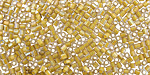 TOHO Luster Black Diamond (with Opaque Yellow Lining) Cube 1.5mm Seed Bead
