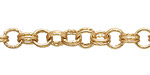 Satin Hamilton Gold (plated) Every Other Etched Link Double Cable Chain