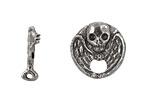 Green Girl Pewter Skeleton Key Toggle Clasp 20mm, 19mm bar