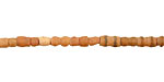 African Terra Cotta (dark) Ridged Tube 4-15x3-4mm