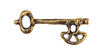 Green Girl Bronze Skeleton Key 35x13mm