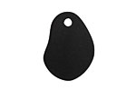 Jet Recycled Glass Potato Chip Drop 19-20x25-26mm