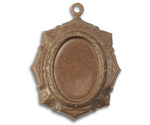 Vintaj Natural Brass Victoriana Bezel 26x34mm