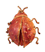 Patricia Healey Copper Lady Bug Pendant 42x47mm