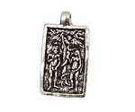 Green Girl Pewter Adam and Eve 20x35mm