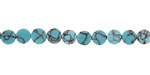 Howlite Turquoise Puff Coin 5mm