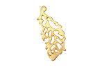 Ezel Findings Gold (plated) Chestnut Oak Leaf Pendant 11x27mm