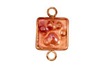 Patricia Healey Copper Paw Print Vertical Link 28x17mm
