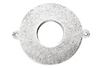 Nunn Design Antique Silver (plated) Flat Grande Circle Tag Toggle Link 38x30mm
