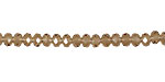Smoky Crystal Faceted Rondelle 4mm
