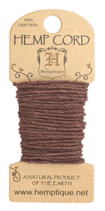 Dark Brown Hemp Twine 20 lb, 20 ft