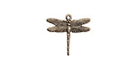 Stampt Antique Pewter (plated) Dragonfly Charm 16x15.5mm