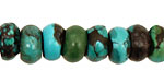 Chinese Turquoise Irregular Rondelle 7-9mm