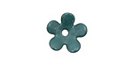 C-Koop Enameled Metal Peacock Blue 5 Petal 15mm