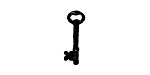 Skeleton Key Mini Rubber Stamp 6x18mm