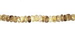 Smoky Quartz (yellow) Faceted Rondelle 4-5mm