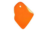 Tangerine Recycled Glass Freeform Drop 16-23x25-30mm