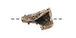 Saki White Bronze Small Textured Cone 20x15mm