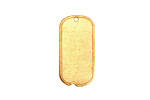 Brass Mini Dog Tag Blank 12x25mm