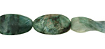 African Jade Twisted Oval 22x13mm