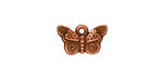 TierraCast Antique Copper (plated) Spiral Butterfly Charm 15x19mm