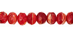 Czech Glass Pomegranate Seed Fire Polished Rondelle 6x9mm