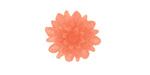 Transparent Coral Lucite Dahlia Flower Cabochon 16mm