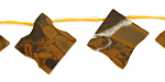 Golden Horse Jasper Flat Freeform Diamond Drop 19-20mm