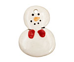 Jangles Ceramic Snowman w/ Red Pendant 26x36mm