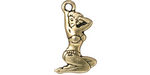 TierraCast Antique Gold (plated) Pin Up Charm 17x14mm