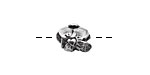 Rustic Charms Sterling Silver Thick Flower Slide 12x10mm