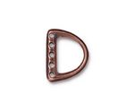 TierraCast Antique Copper (plated) 5 Hole D Ring Link 15x20mm