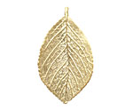 Ezel Findings Gold (plated) Nannyberry Leaf Link 36x21mm