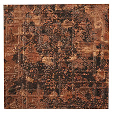 Lillypilly Mottled Bamboo Embossed Patina Copper Sheet 3"x3", 36 gauge