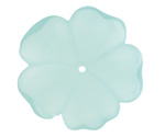 Matte Aqua Lucite 5 Petal Flower 10x36mm