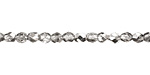 Czech Fire Polished Glass Silver 1/2 Round 4mm