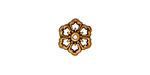 TierraCast Antique Gold (plated) Open Poppy Bead Cap 5x11mm