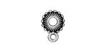 TierraCast Antique Silver (plated) Beaded Crown Euro Bail 7x15mm
