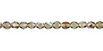 Czech Fire Polished Glass Black Diamond AB Round 4mm