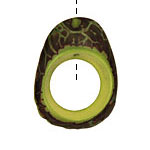 Tagua Nut Apple Open Slice 33-45x24-36mm