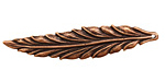 Ezel Findings Antique Copper Crack Willow Leaf Pendant 12x55mm