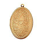 Brass Oval Ornate Heirloom Locket 27x37mm