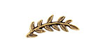 Nunn Design Antique Gold (plated) Left Leaf Toggle Bar 26x8mm