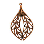 Stampt Antique Copper (plated) Laurel Wreath Pendant 26x42mm