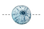 Humble Beads Polymer Clay Teal Sea Urchin 22-23mm
