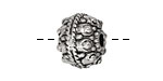 Pewter Roped & Beaded Rondelle (Large Hole) 14x18mm