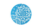 Lillypilly Turquoise Dahlia Anodized Aluminum Disc 25mm, 24 gauge