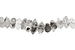 Tourmilated Quartz Faceted Nugget 3-5x9-10mm