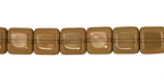 Czech Glass Smoky Topaz Square 9mm