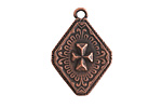 Nunn Design Antique Copper (plated) Imperial Cross Charm 19x27mm